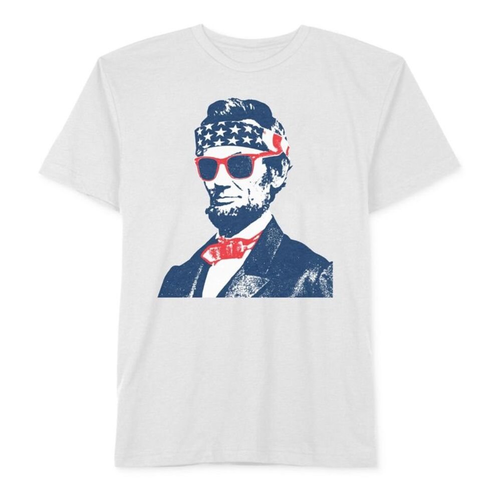Jem Mens Lincoln USA Graphic T-Shirt, White, XL, DM